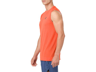 ASICS Men's Gel-Cool Sleeveless Shirt Nova Orange Size Small
