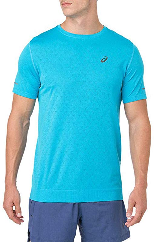 ASICS Men's Gel-Cool Short Sleeve Top Aquarium Small Blue Size Small