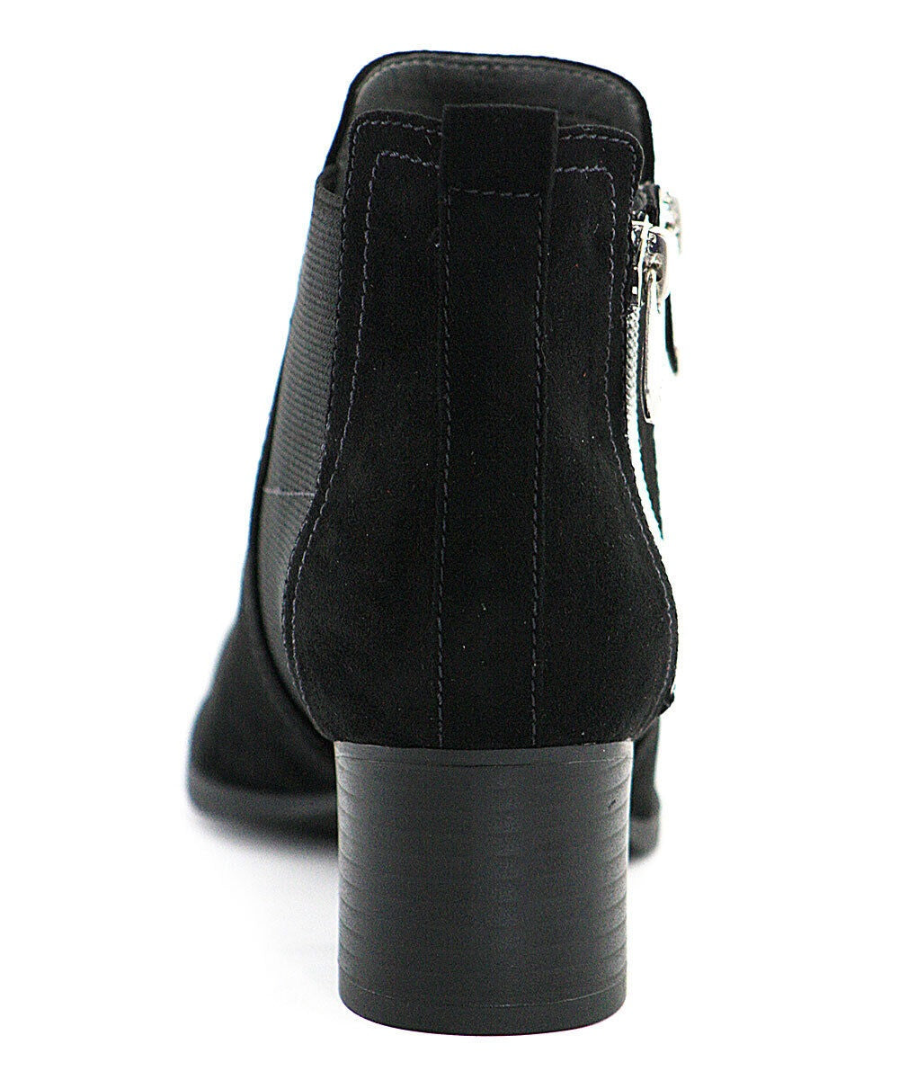 Adrienne Vittadini Women's Ravi Suede Ankle Boots Black Size 11 M