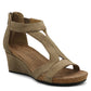 Adrienne Vittadini Women's Thayer Wedge Sandal Shoes Brown Size 7.5 M