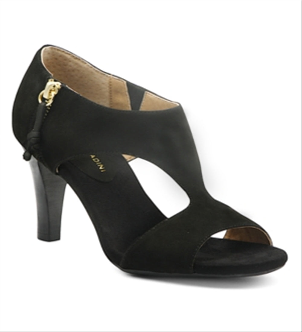 Adrienne Vittadini Women's Venus Peep Toe Shootie Black Size 8 M