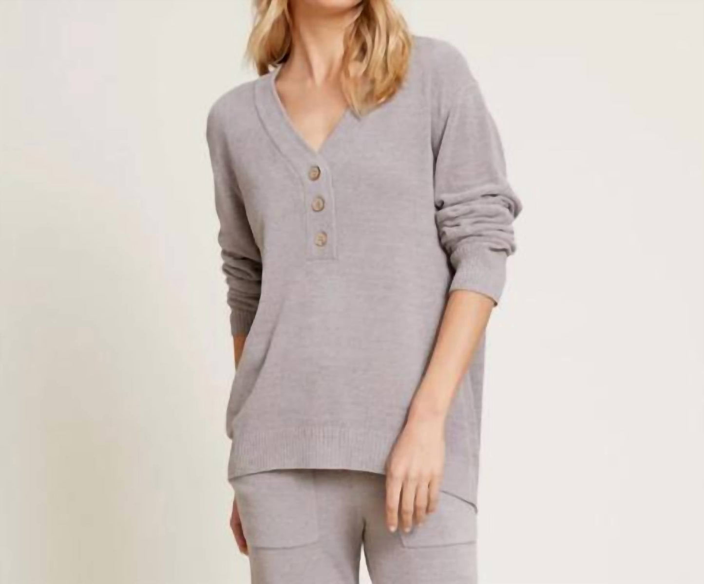 Barefoot Dreams - Cozy Chic Ultra Lite Rib Back Placket Henley