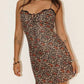 Bailey Rose - Kayla Cherry Leopard Print Bias Cut Mini Slip Dress