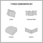 7 Piece Tufted Comforter Set Blush King