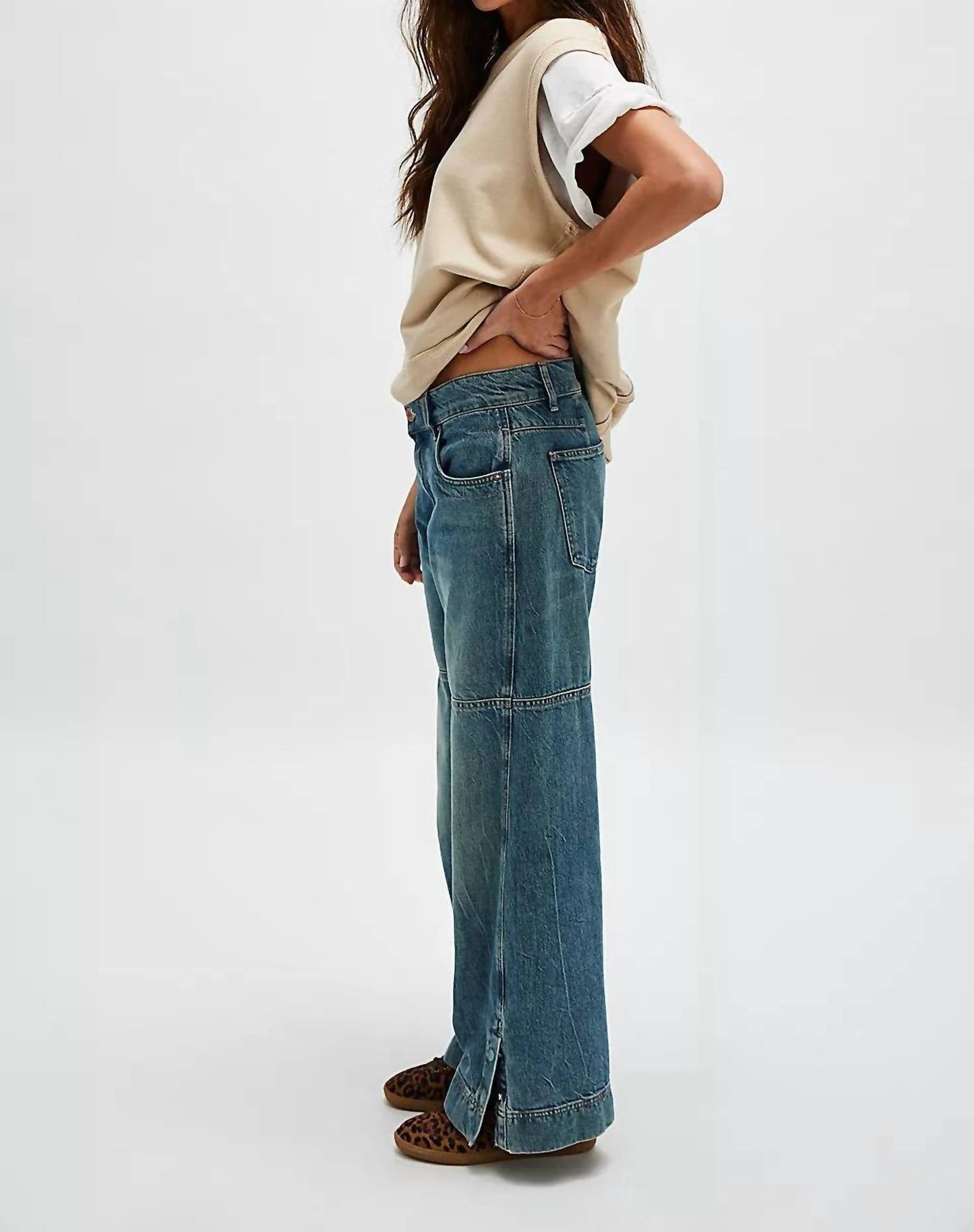 Free People - Benji Relaxed Wide Leg Jean