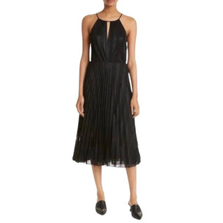 Theory - Pleated Lace Halter Midi Dress