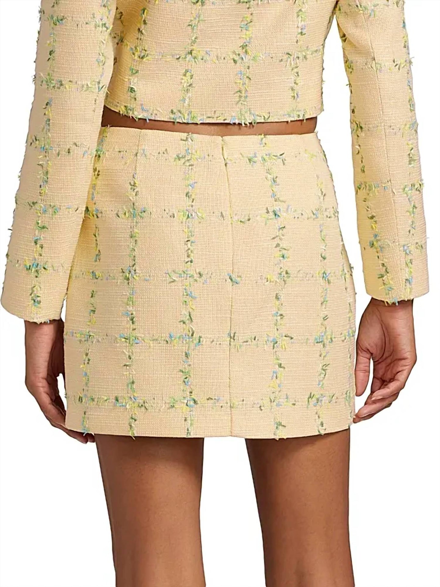 Amanda Uprichard - Perth Check Tweed Miniskirt