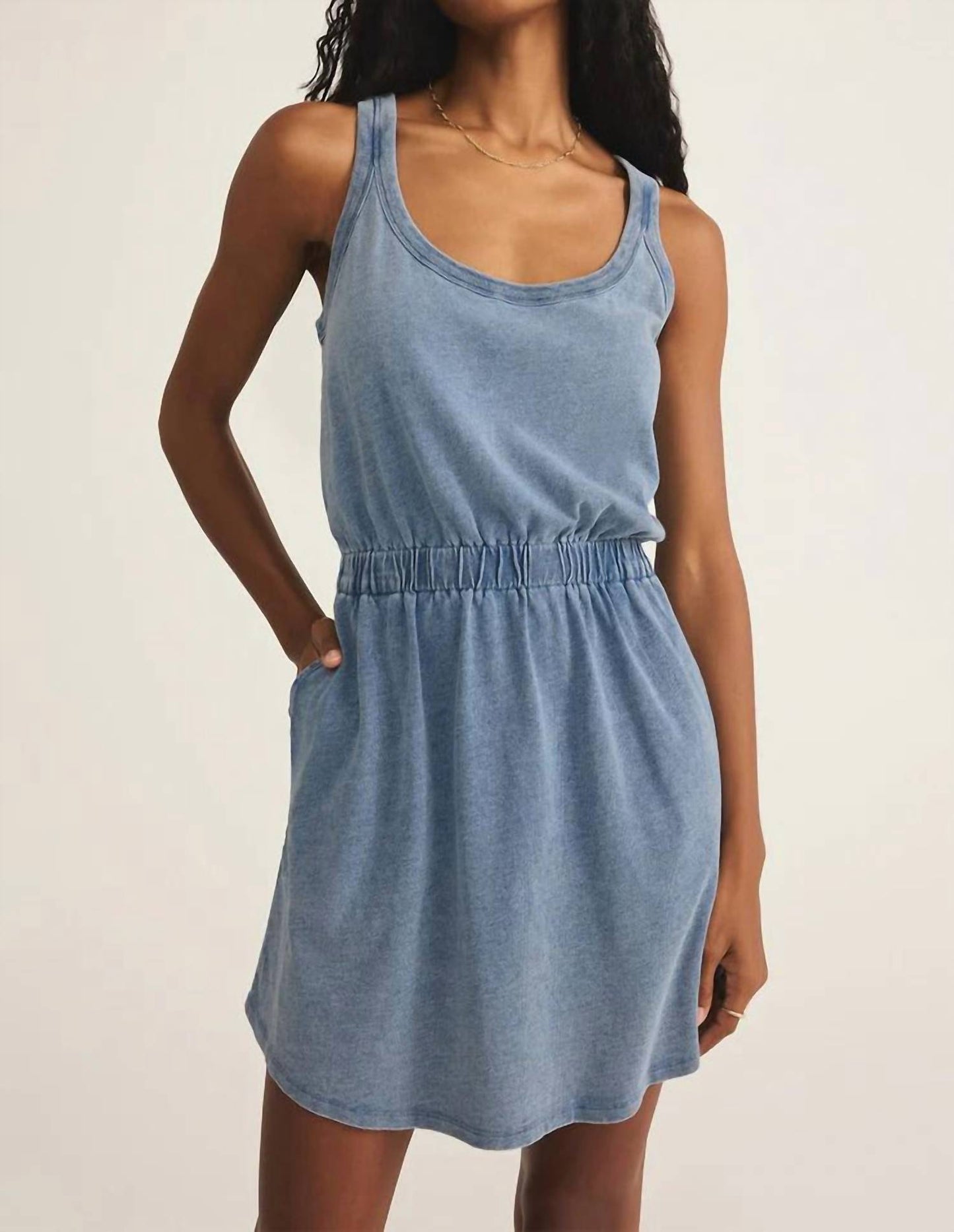 Z Supply - Keegan Jersey Denim Mini Dress