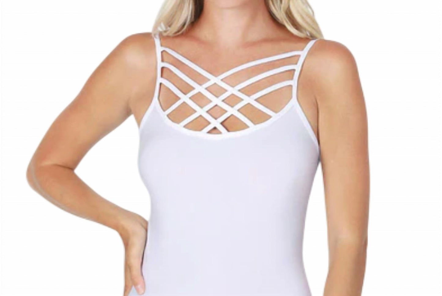Aaaaa Fashion - Criss Cross Seamless Cami
