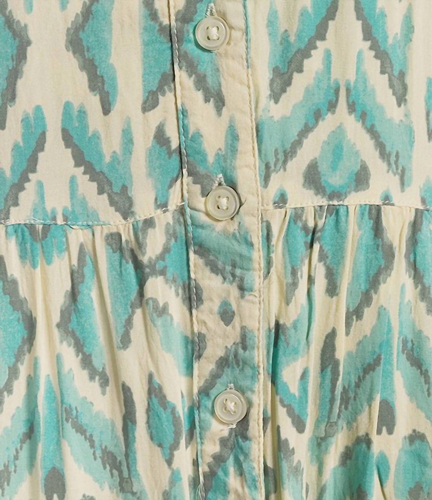 Elan - Printed Button Front A-line Midi Dress
