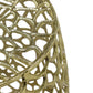 Aluminum Drum End Table with Intricate Design in Gold