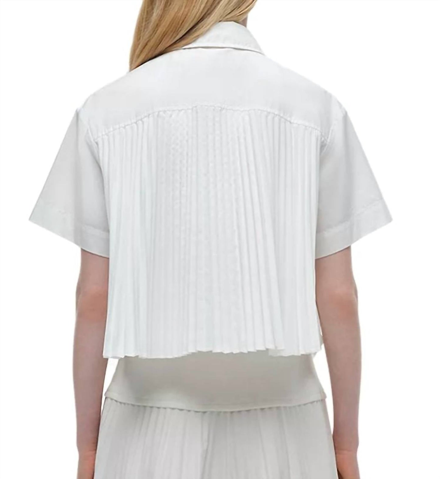 Simkhai - Bernie Short Sleeve Pleated Shirt