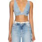 Mother - Pre-loved Tit For Tat Wash Denim Bralette