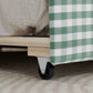 Cozy Gingham Daybed with Trundle Twin Size Sofa Bed No Box Spring Needed