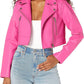 Steve Madden - Molly Crop Leather Moto Jacket