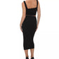 Good American - Wide Scrunchie Midi Skirt