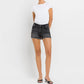 Lovervet - High Rise Raw Hem Denim Shorts