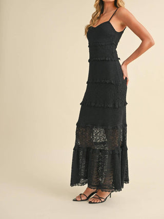 Klesis - Gracia Tiered Ruffled Lace Maxi Dress