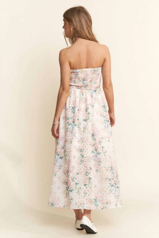 J.Nna - Hello Dear Eyelet Midi Dress