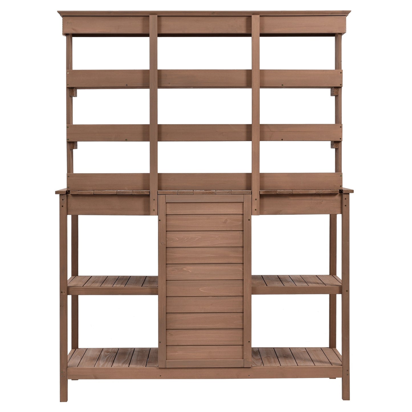 TOPMAX 66" Large Outdoor Farmhouse Wooden Potting Bench Table