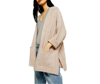 Topshop - Knit Open Front Oversized Sweater Cardigan