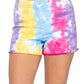 Judy Blue - Snow Cone Tie Dye Cut Off High Waist Short
