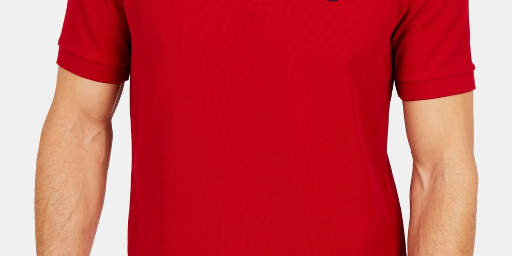 Nautica Men's Sustainably Crafted Deck Polo Shirt Red Size Small