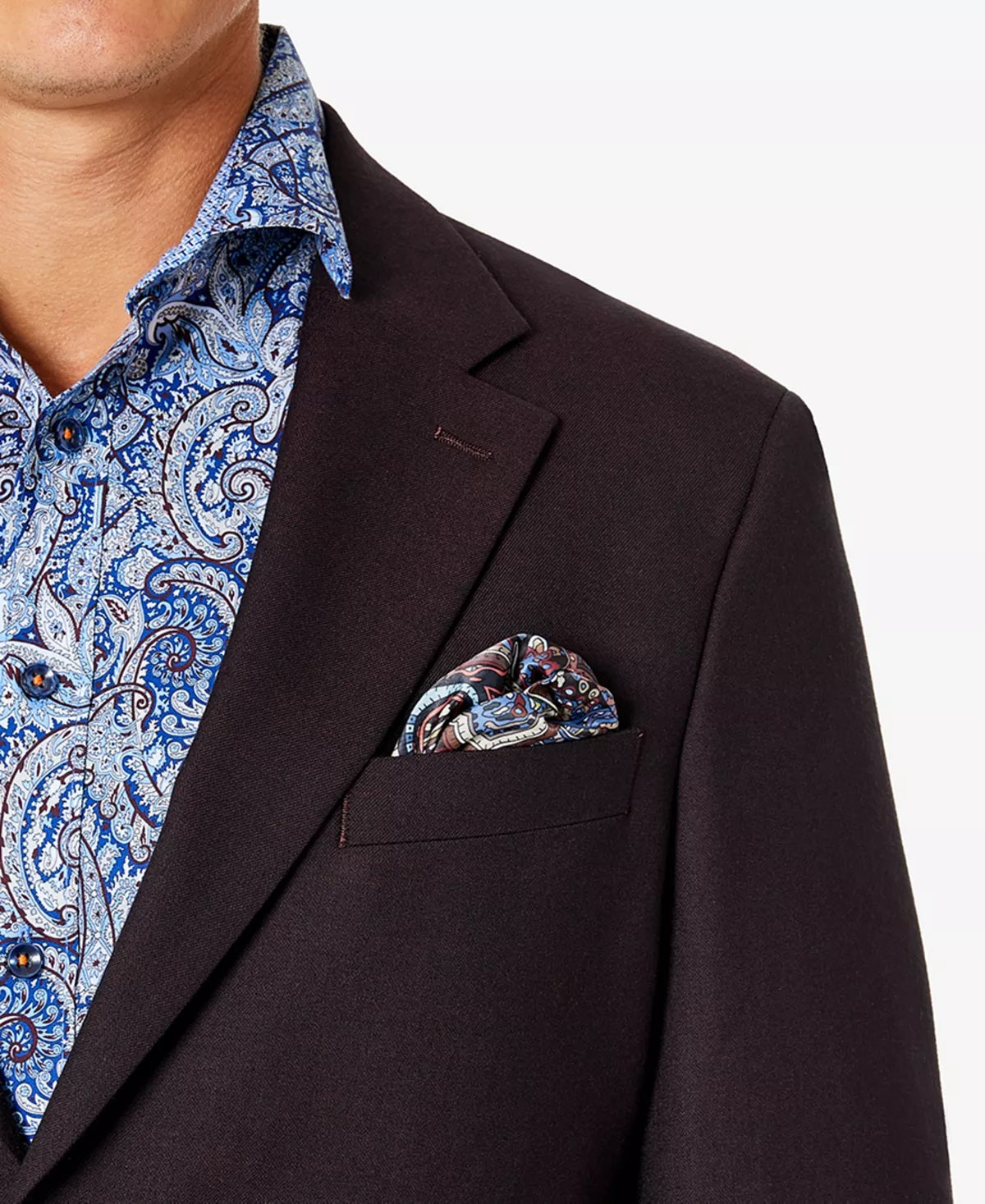 Tallia Men's Classic Fit Wool Suit Separate Jacket Red Size 38