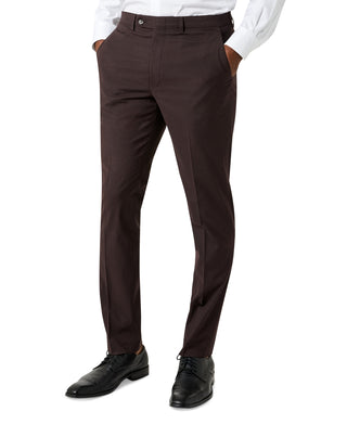 Calvin Klein Men's Plaid Skinny Fit Dress Pants Brown Size 34X34