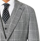 Tallia Men's Slim Fit Plaid Suit Jacket Gray Size 38
