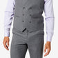 Tayion Collection Men's Classic Fit Wool Suit Vest Gray Size Medium