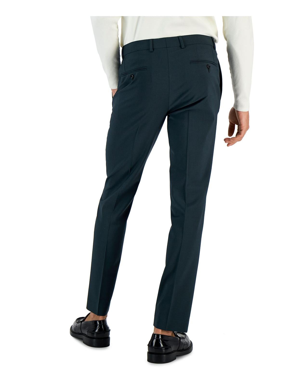 Bar III Men's Slim Fit Suit Separate Pants Green