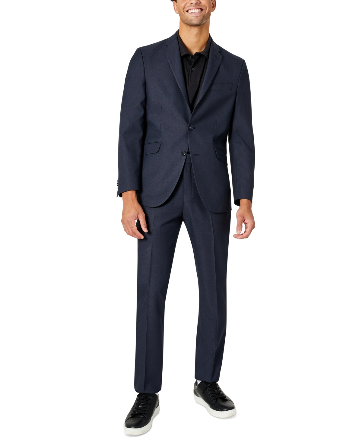 Kenneth Cole Reaction Men's Slim Fit Ready Flex Stretch Suit Blue Size 36