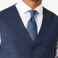 Tallia Men's Slim Fit Plaid Suit Vest Blue Size Large