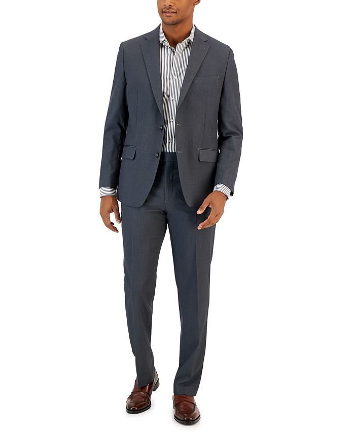 Van Heusen Men's Flex Plain Slim Fit Suits Gray Size 42