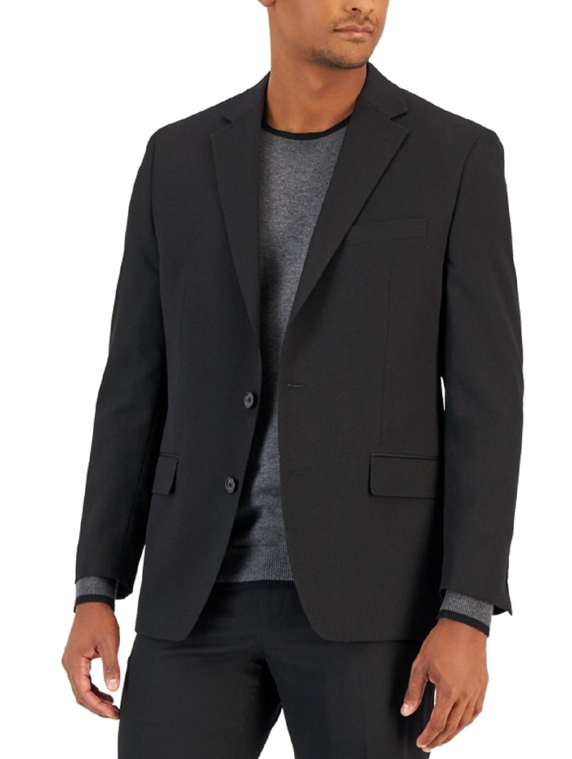 Van Heusen Men's Flex Plain Slim Fit Suits Black Size 40