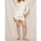 En Creme - Floral Lace Trim Top