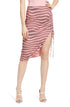geo-print-side-ruched-skirt