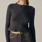 Deluc - RIBBED CROP SWEATER