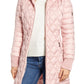 Women's Bernardo Pink Multi Quilt Packable Hooded Puffer Coat - Medium