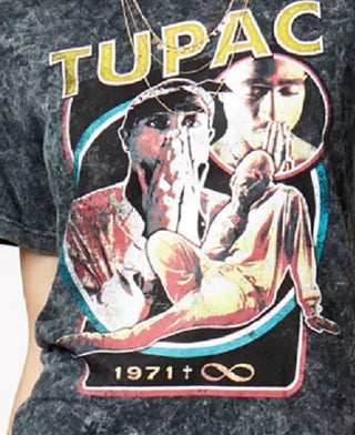 Bravado Junior's Cotton Tupac Boyfriend T-Shirt Black Size 50X45