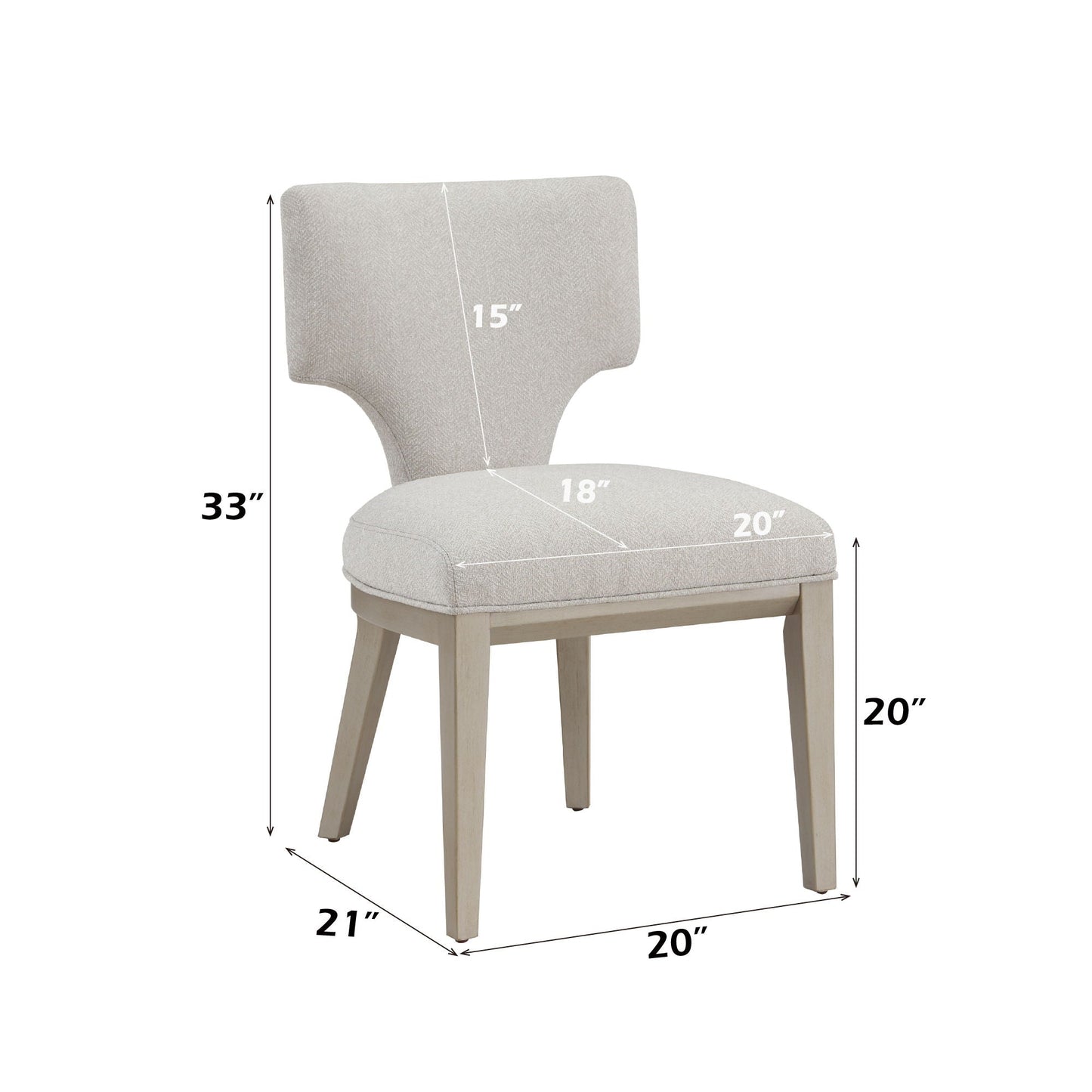 Kasa Side Chair (Set of 2) - Light Gray