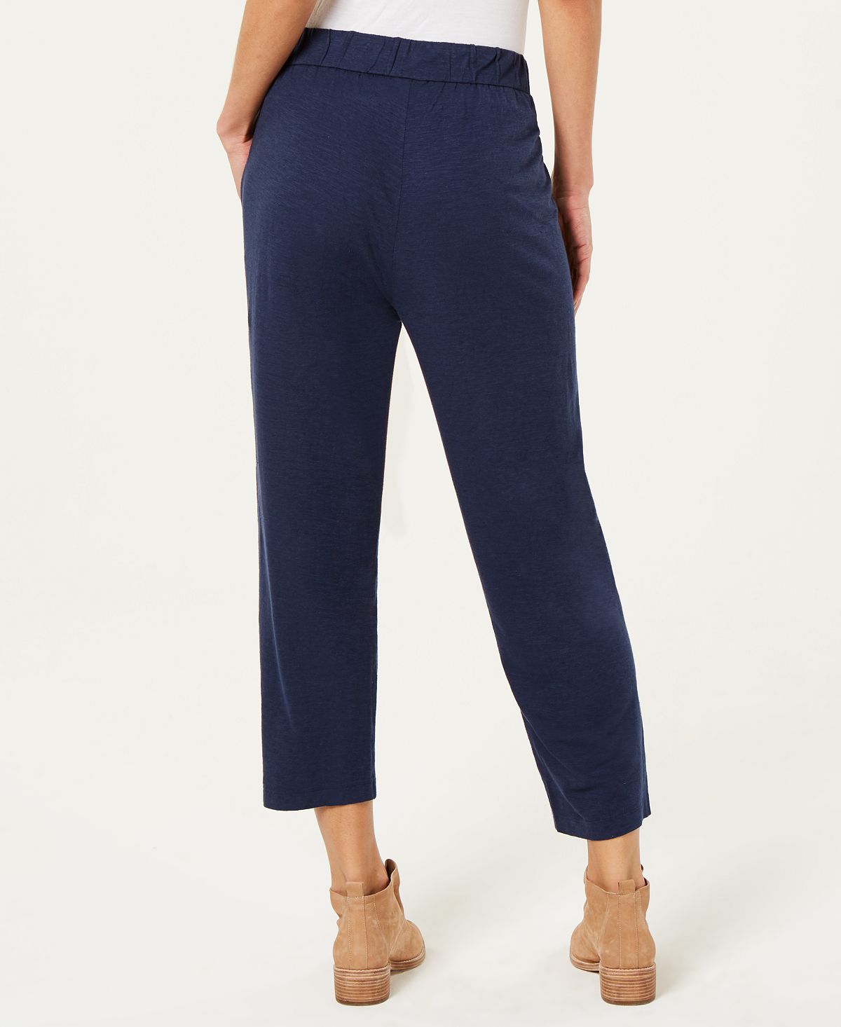 Eileen Fisher Women's Slouchy Cropped Pants Blue Size Large