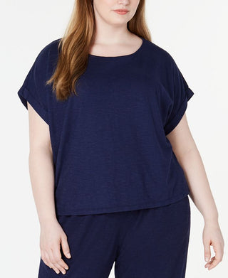 Eileen Fisher Women's Scoop Neck Tee Blue Size 3X