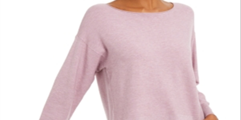Eileen Fisher Women's Ballet Neck Boxy Sweater Pink Size Medium