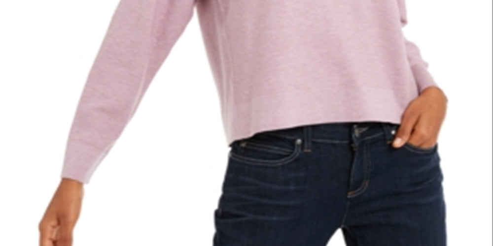 Eileen Fisher Women's Ballet Neck Boxy Sweater Pink Size Medium