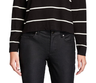 Eileen Fisher Women's Lightweight Cozy Tencel Stretch Bateau Neck Box Top Black Size Large