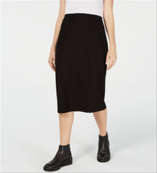 Eileen Fisher Women's Slim Knit Skirt Black Size Medium