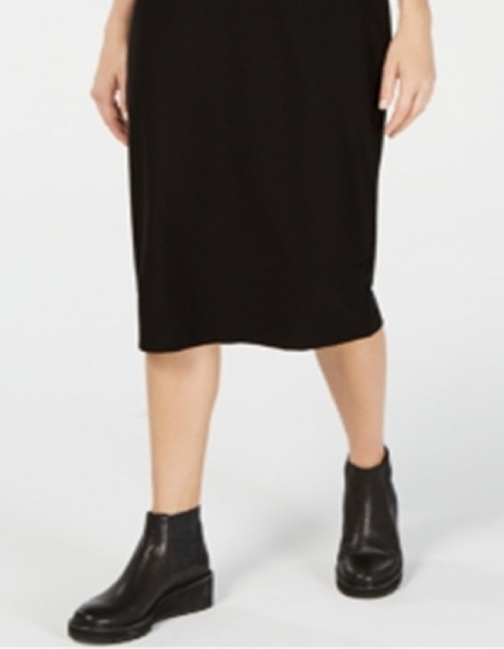 Eileen Fisher Women's Slim Knit Skirt Black Size Medium