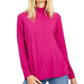 Eileen Fisher Women's Solid Long Sleeve Mock Top Pink Size X-Large